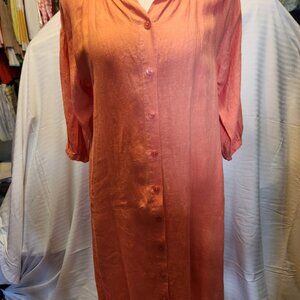 New Part Two Porcelain Rose Linen Dress
